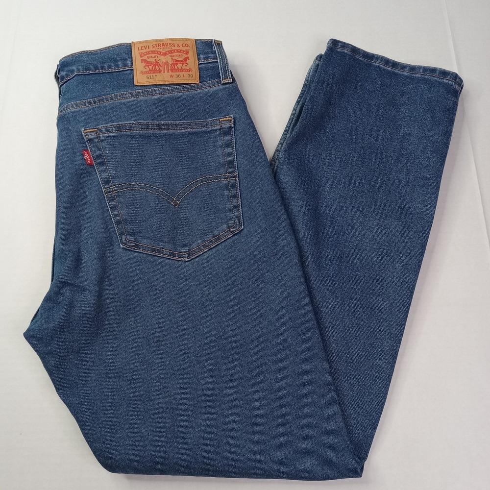 Levis 511 Slim Straight‎ Jeans Men's Size 36x30 Blue All Seasons Tech